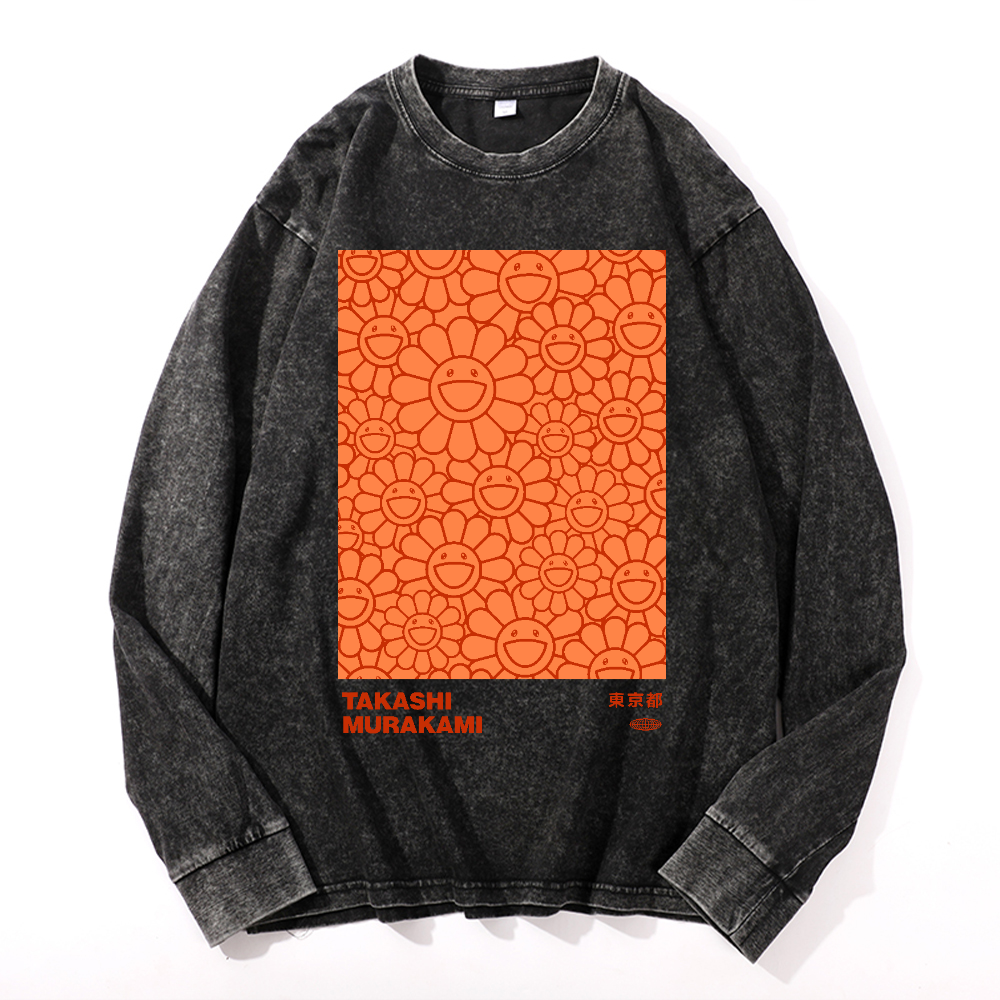 Sunflower TM Vintage Cotton Wash Crewneck Sweatshirt