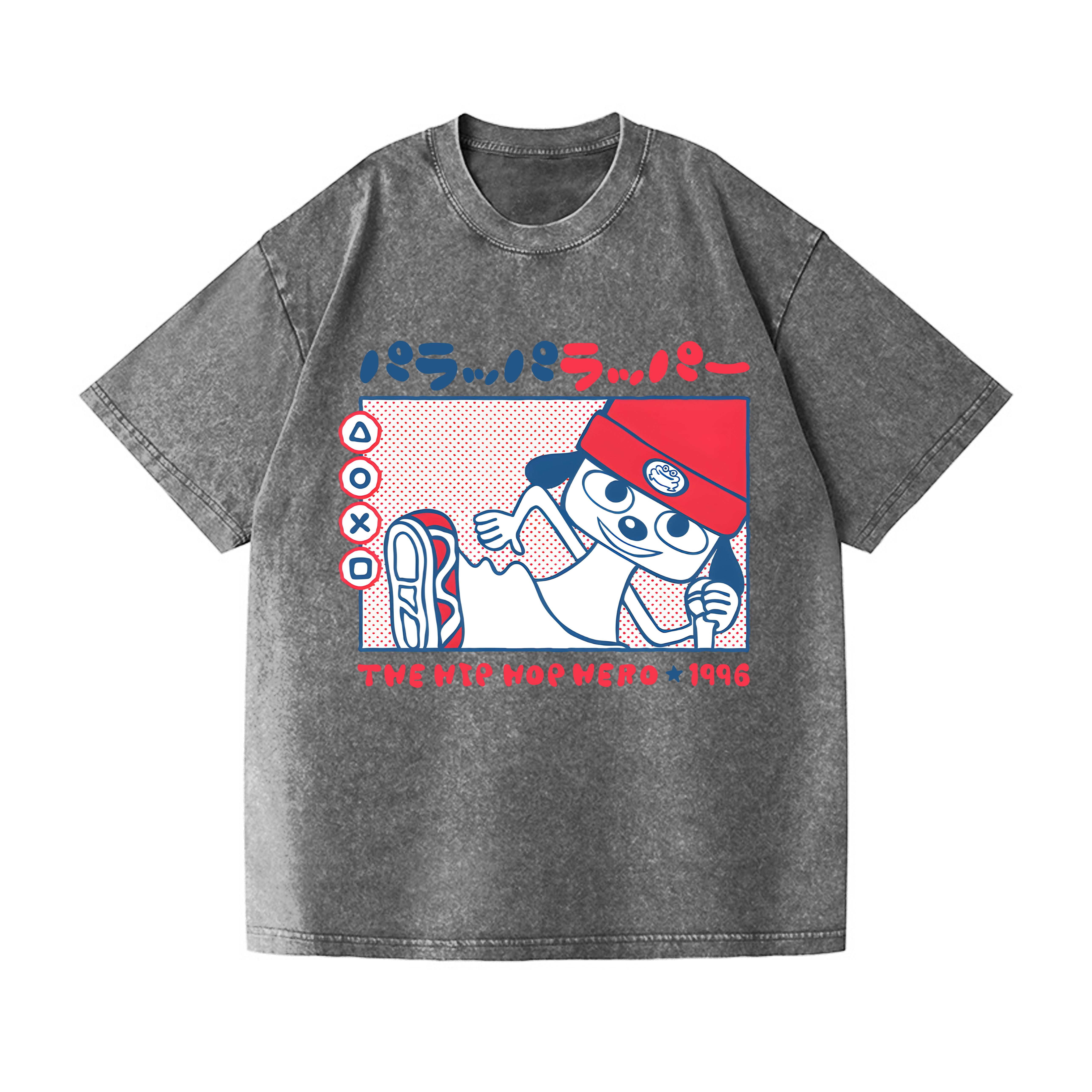 PaRappa the Rapper Vintage Wash Japanese Design T-Shirt