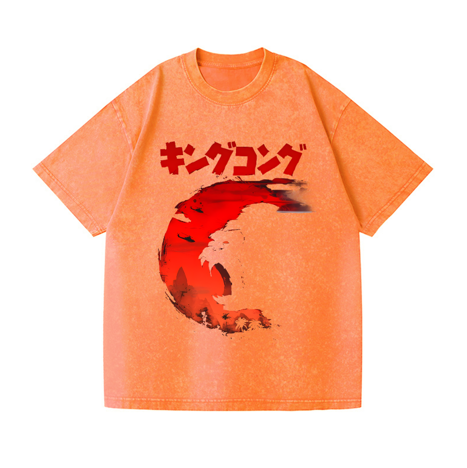 Kaiju King Kong Vintage Wash Japanese Design T-Shirt