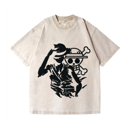 One Piece Vintage Wash Japanese Design T-Shirt