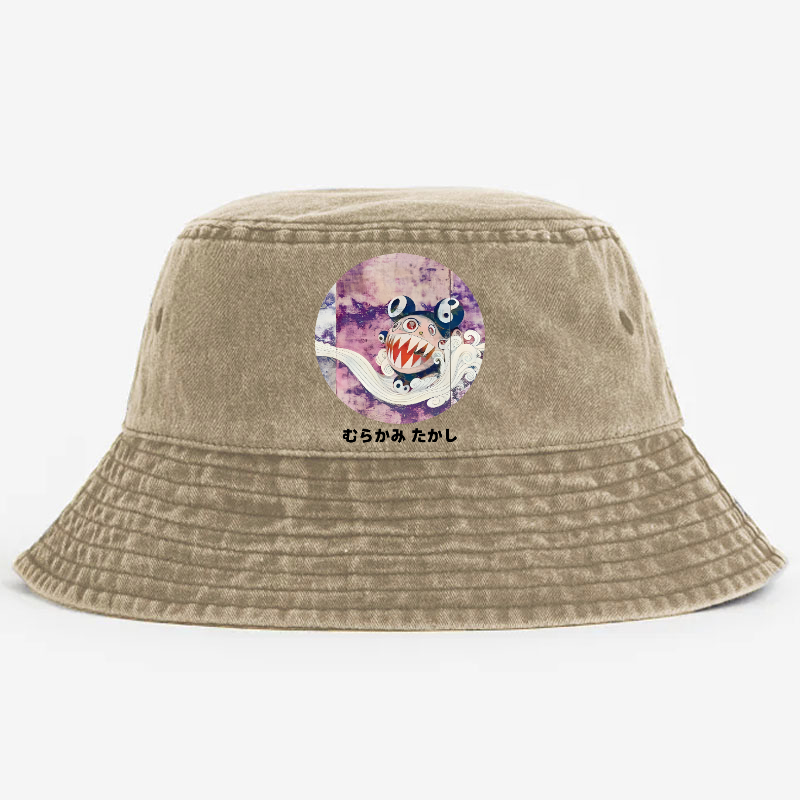 Japan Sunflower Panda TM Vintage 100% Cotton Bucket Hat