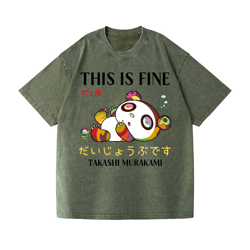 Takashi Murakami Lots Of Fun Kaikai Kiki Vintage Wash Japanese Design T-Shirt