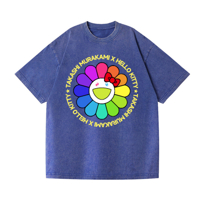 Japan Sunflower TM Vintage Wash Japanese Design T-Shirt