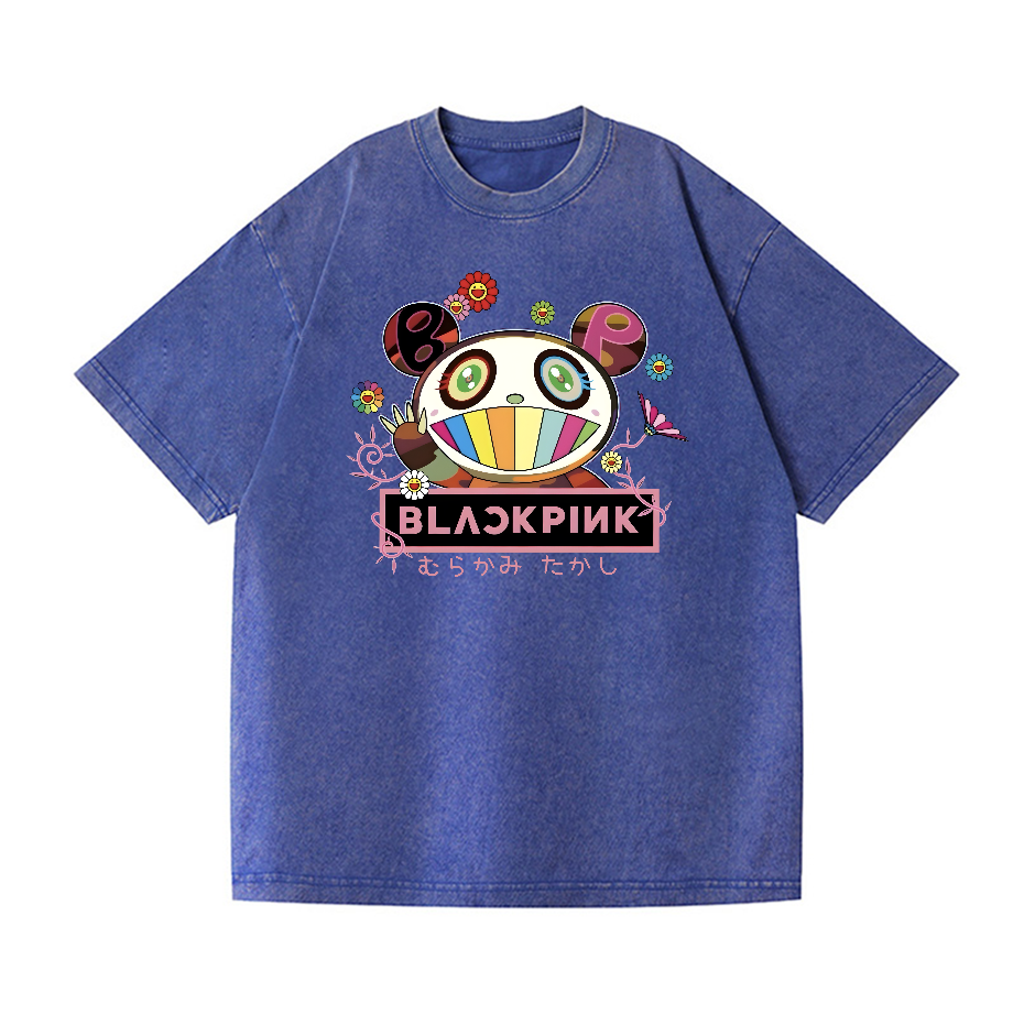 Black Pink TM Vintage Wash Japanese Design T-Shirt