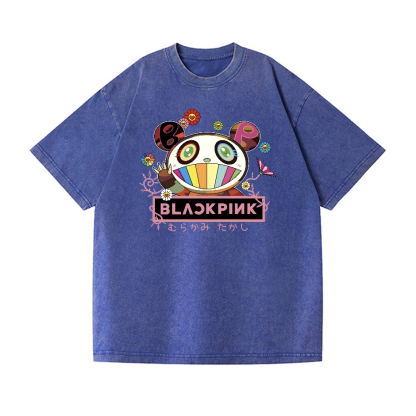 Black Pink TM Vintage Wash Japanese Design T-Shirt