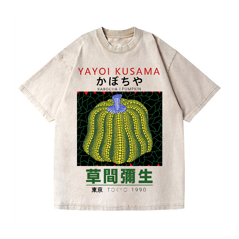 Yayoi Kusama Pumpkin Vintage Wash Japanese Design T-Shirt