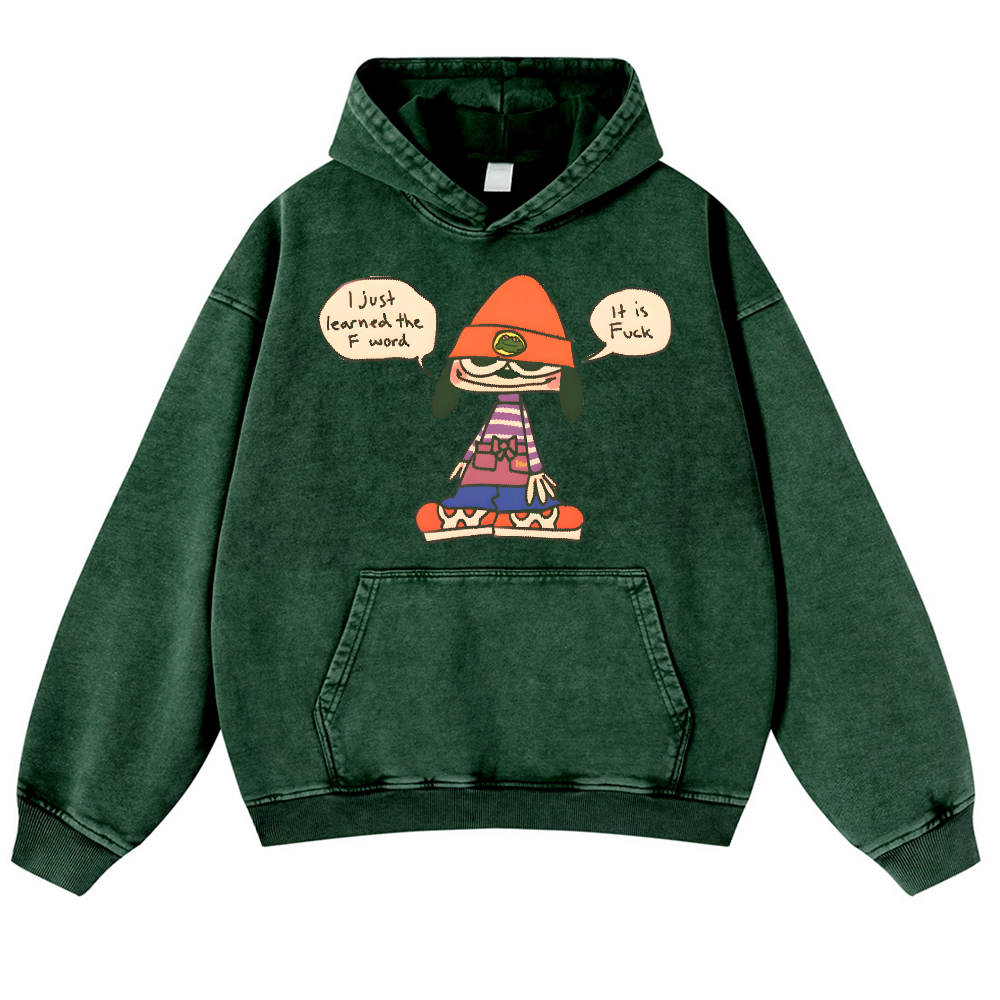 PaRappa the Rapper Vintage Washed Thick Cotton Hoodie