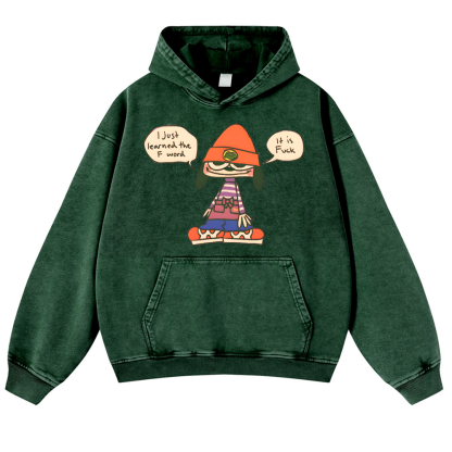 PaRappa the Rapper Vintage Washed Thick Cotton Hoodie