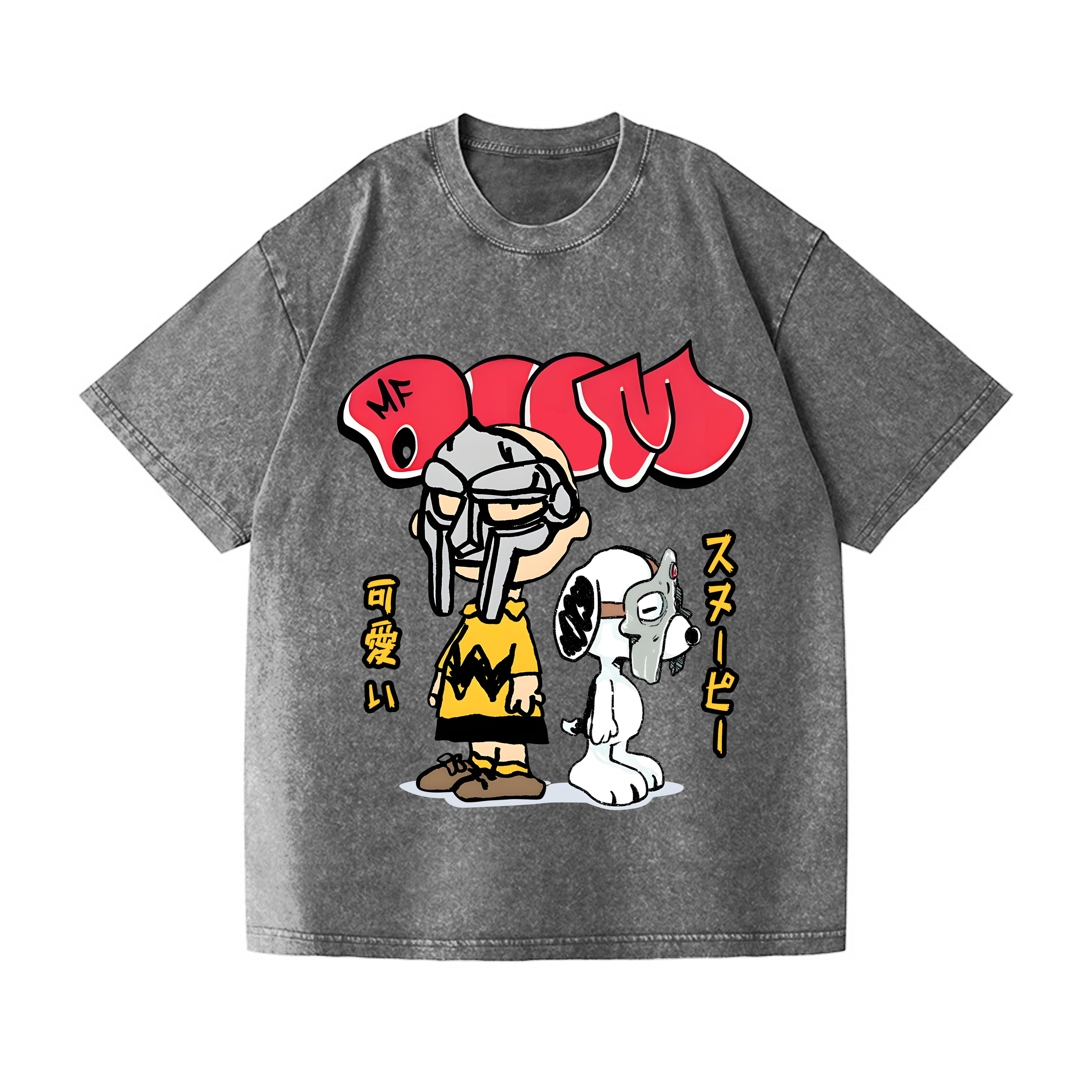 Snoopy MF Doom Vintage Wash Japanese Design T-Shirt