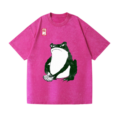 Matsumoto Hoji Frog Matcha Vintage Wash Japanese Design T-Shirt