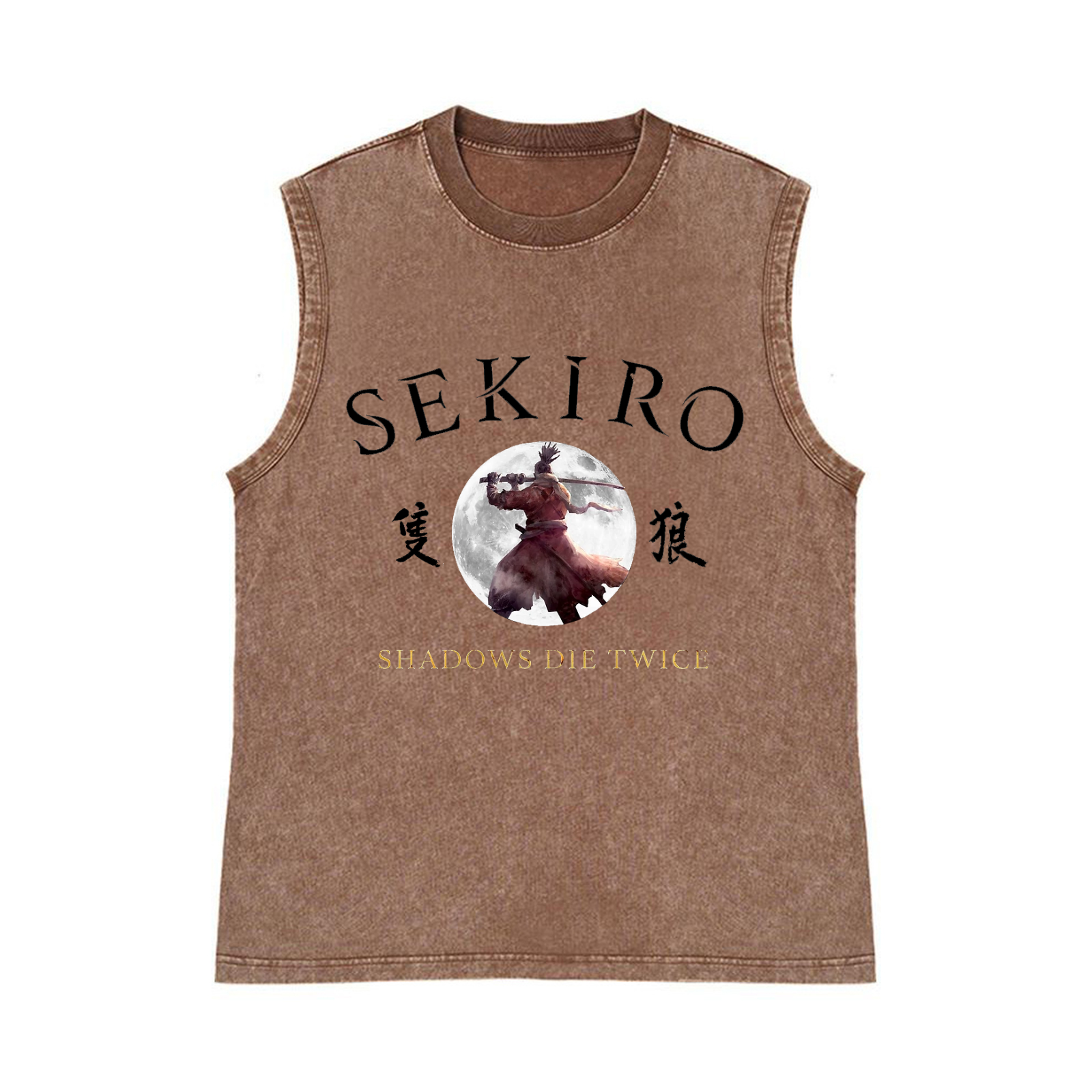 Sekiro Pure Cotton Wash-Dyed Sleeveless Tank Top
