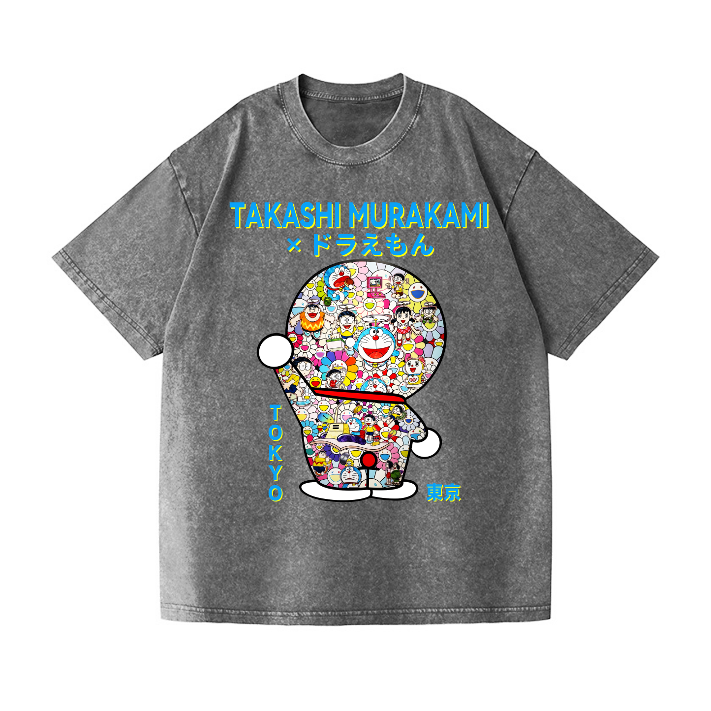 Japan Doraemon TM Vintage Wash Japanese Design T-Shirt