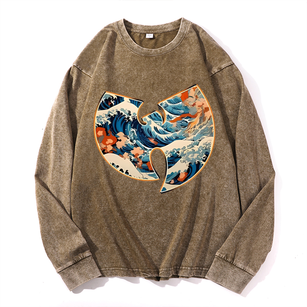 Wu Tang Vintage Cotton Wash Crewneck Sweatshirt