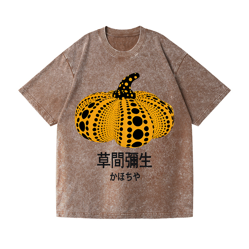 Yayoi Kusama Pumpkin Vintage Wash Japanese Design T-Shirt