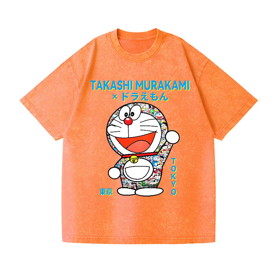 Japan Doraemon TM Vintage Wash Japanese Design T-Shirt