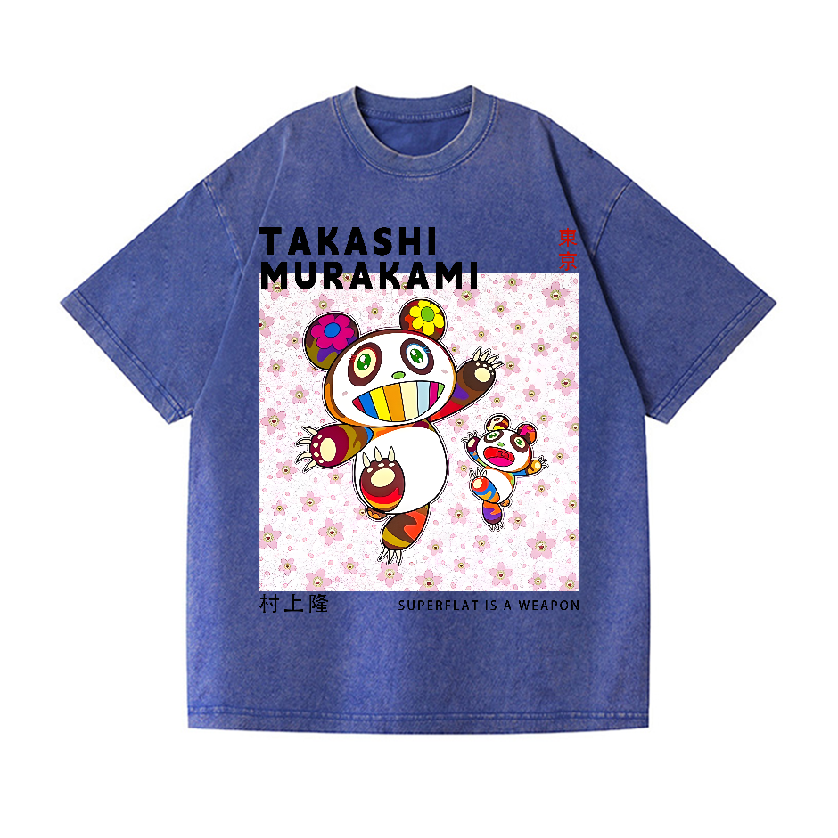 Panda TM Vintage Wash Japanese Design T-Shirt