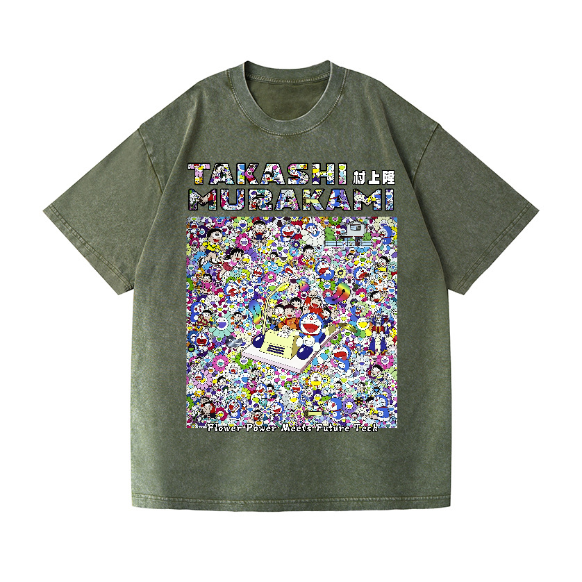 Doraemon TM Vintage Wash Japanese Design T-Shirt