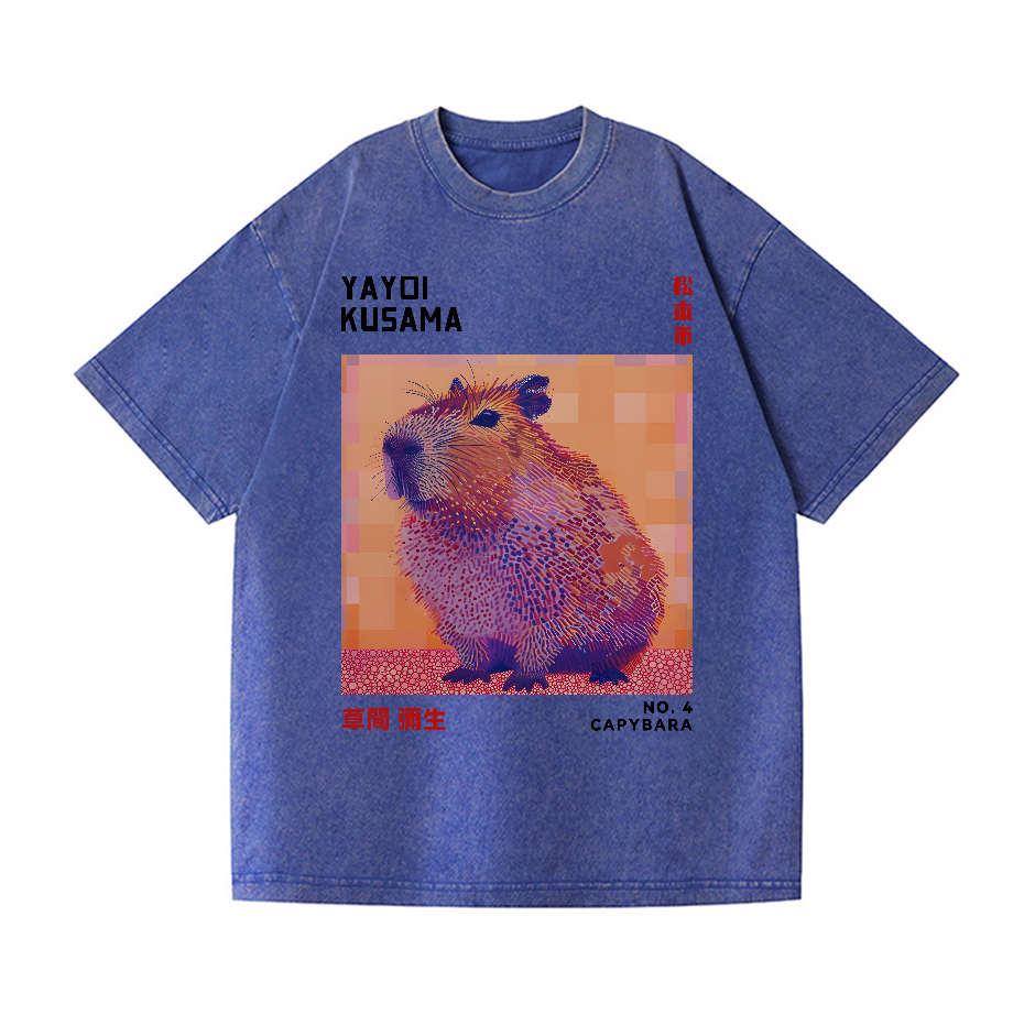 Yayoi Kusama Kapibala Vintage Wash Japanese Design T-Shirt