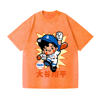 Dodgers Baseball Shohei Vintage Wash Japanese Design T-Shirt