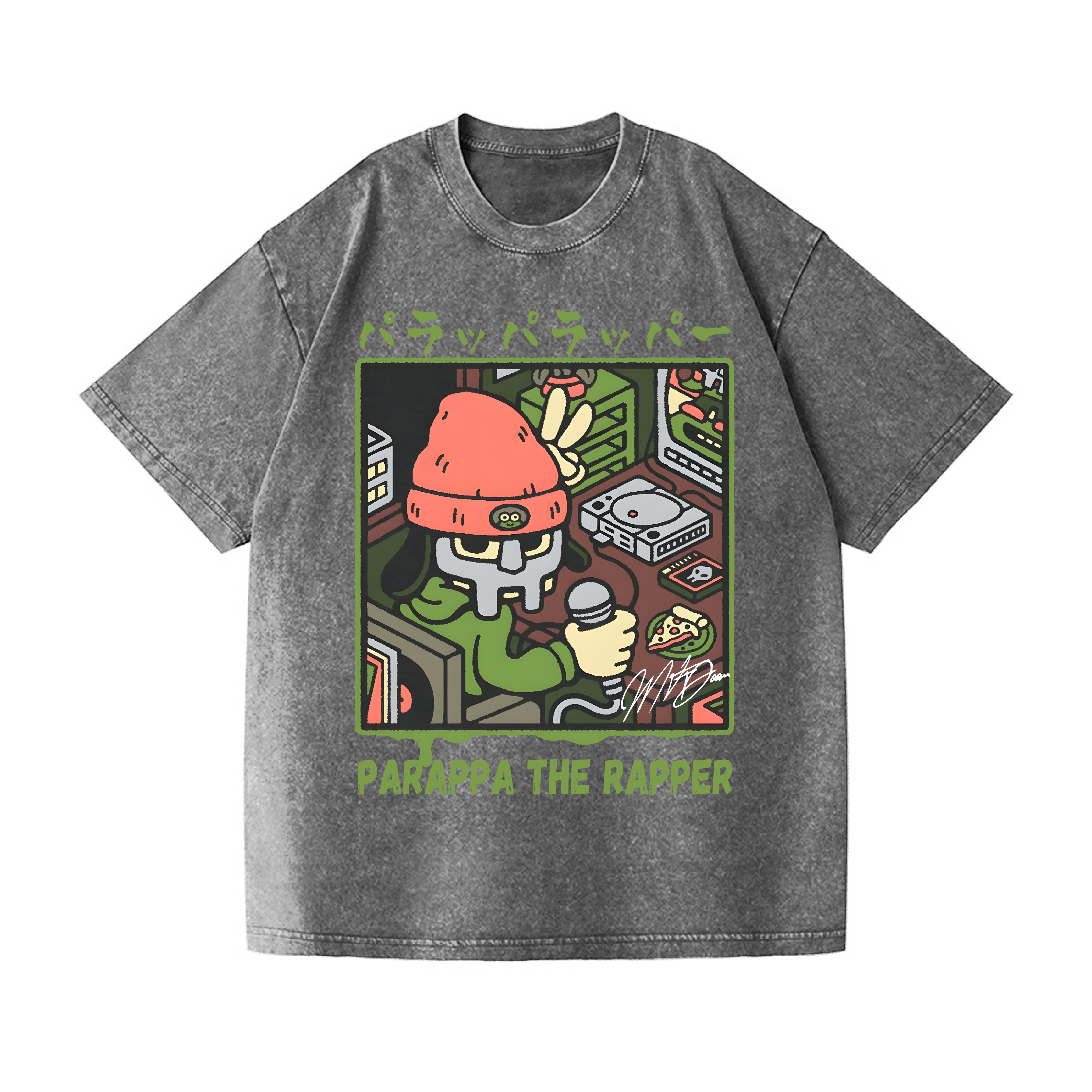 PaRappa the Rapper Vintage Wash Japanese Design T-Shirt