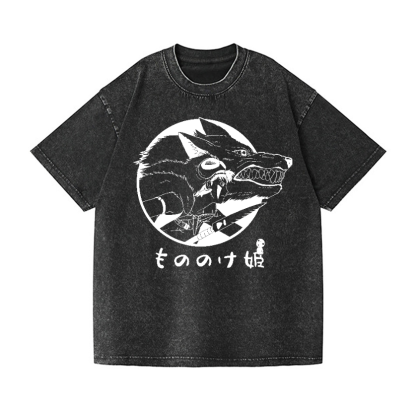 Princess Mononoke Ghibli Vintage Wash Japanese Design T-Shirt