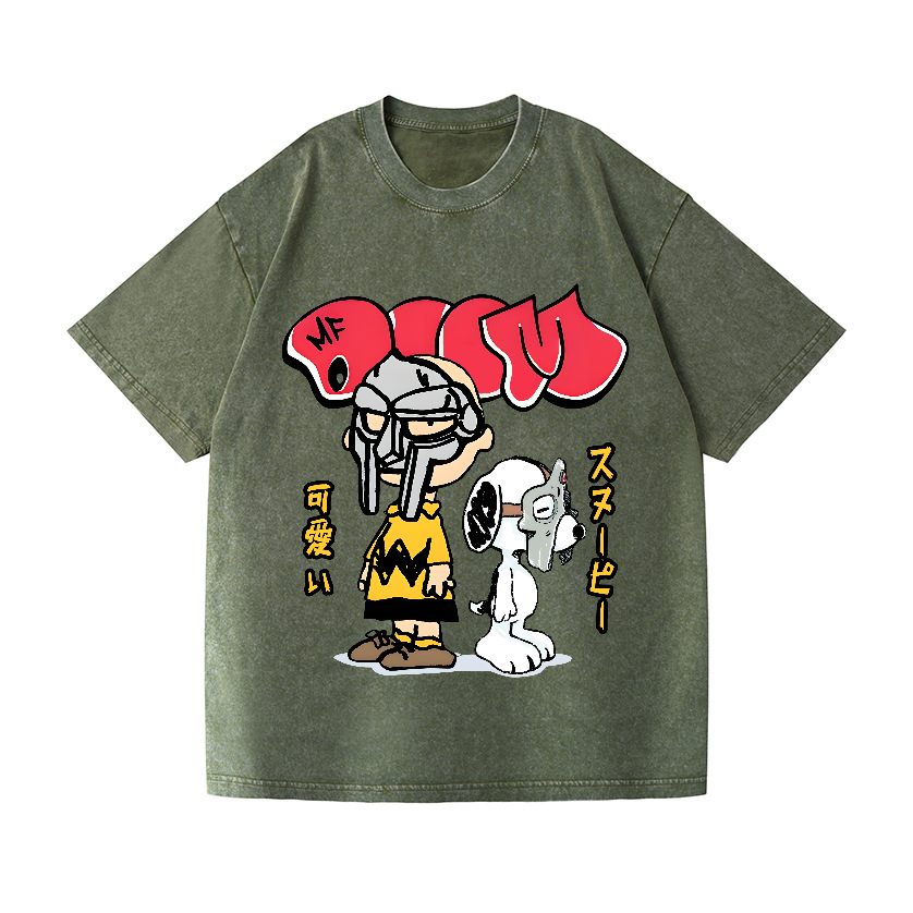 Snoopy MF Doom Vintage Wash Japanese Design T-Shirt