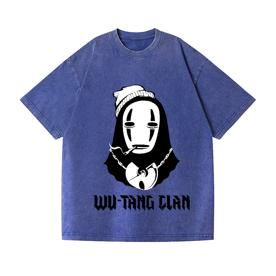 Ghibli No Face Wu Tang Clan Vintage Wash Japanese Design T-Shirt