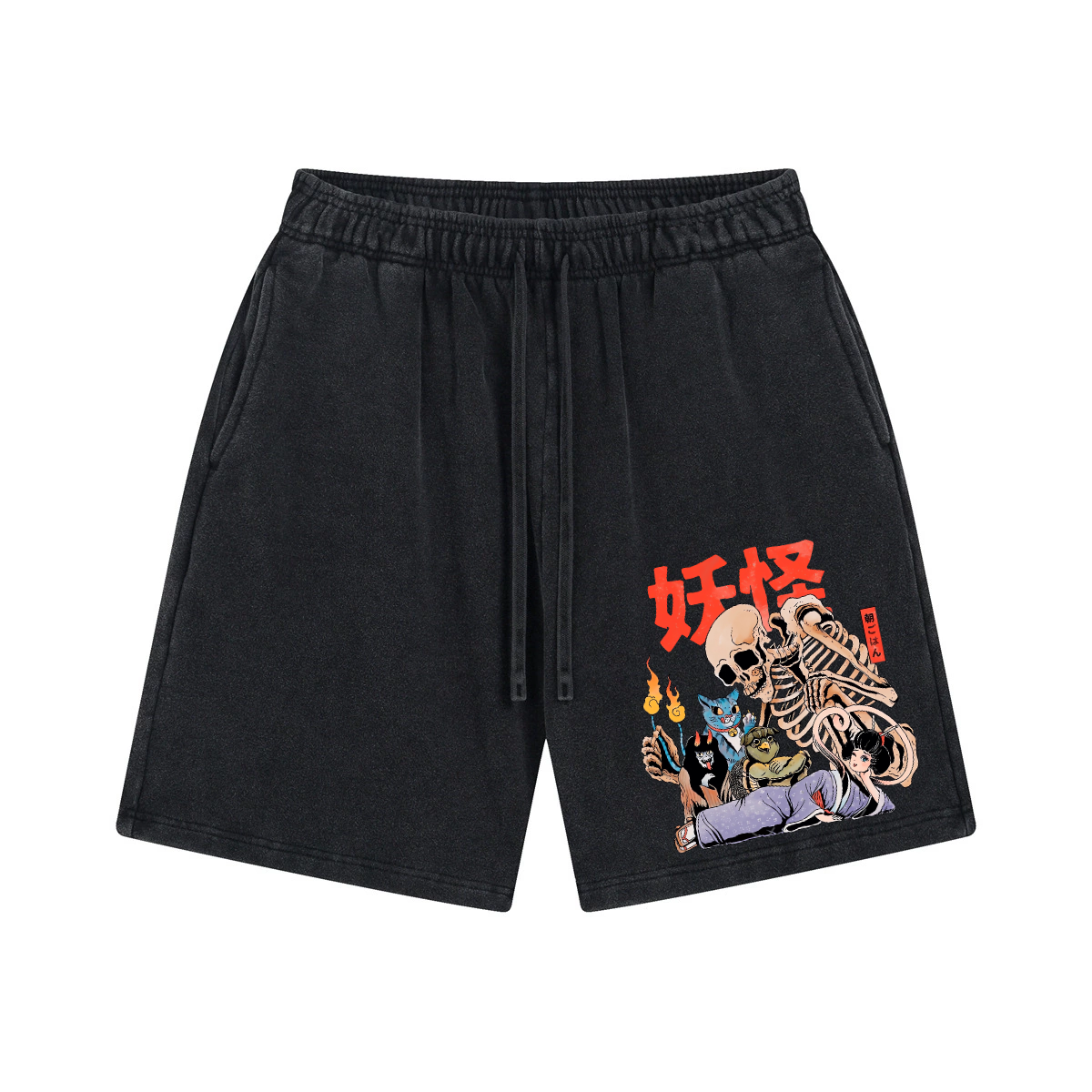 Utagawa Kuniyoshi Yokai Vintage Pure Thick Cotton Shorts