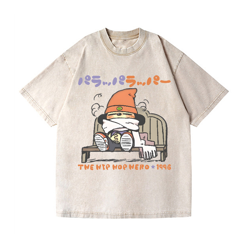 PaRappa the Rapper Vintage Wash Japanese Design T-Shirt