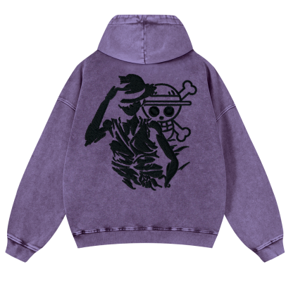 OP Vintage Washed Cotton Back Art Hoodie