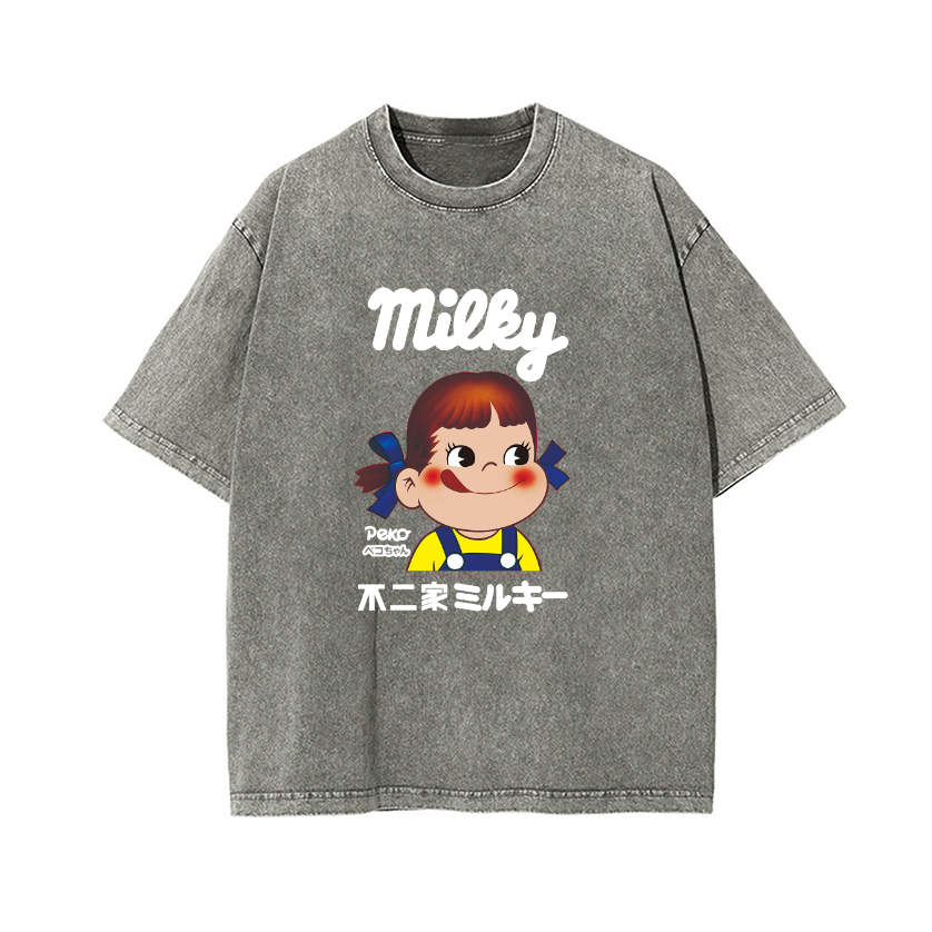 Fujiya Milky Vintage Wash Japanese Design T-Shirt