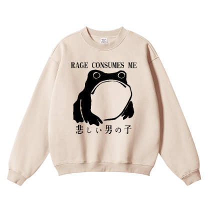 Matsumoto Hoji Frog Wrinkle-Resistant Crewneck Sweatshirt