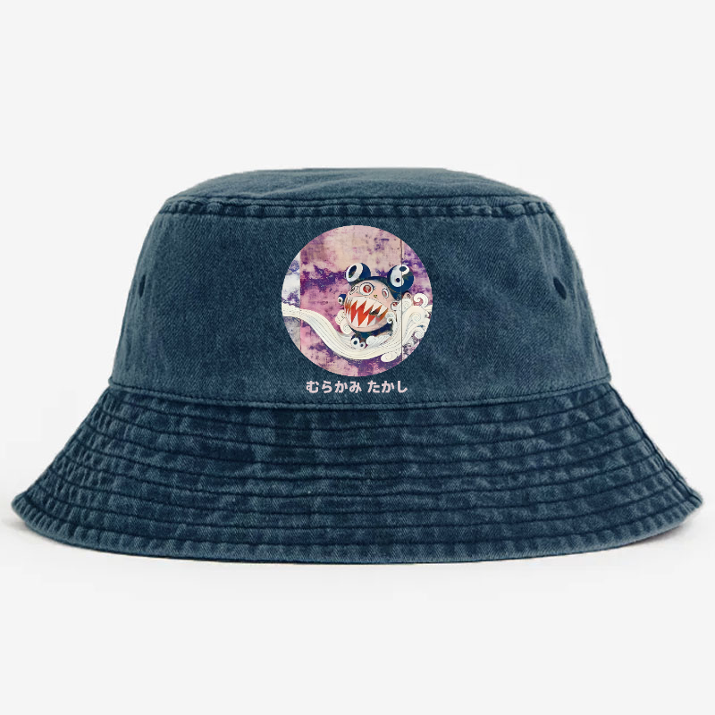 Japan Sunflower Panda TM Vintage 100% Cotton Bucket Hat