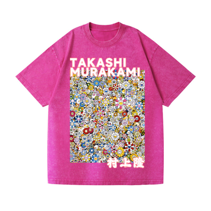 Flower TM Vintage Wash Japanese Design T-Shirt