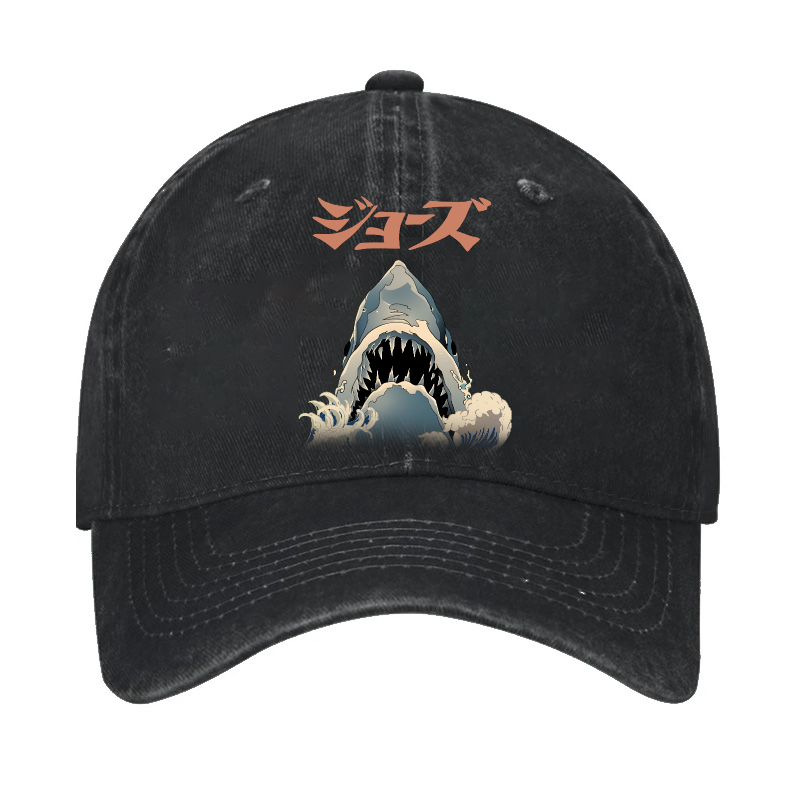 Jaws Ukiyoe Vintage Cotton Cap