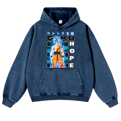 DB Son Goku Vintage Washed Thick Cotton Hoodie