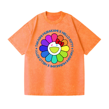 Japan Sunflower TM Vintage Wash Japanese Design T-Shirt