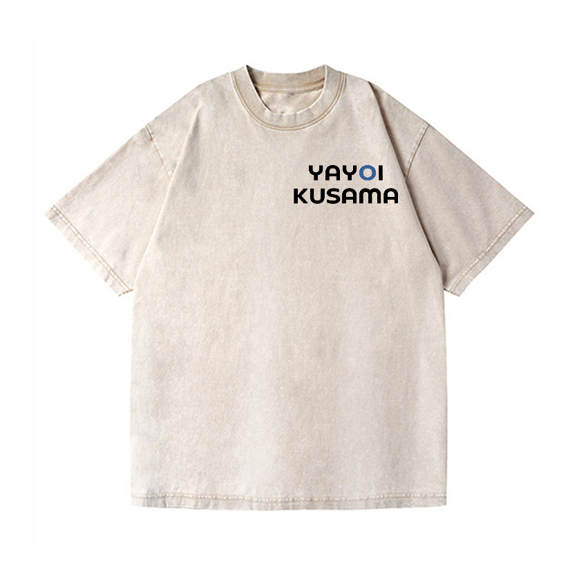 Yayoi Kusama Vintage Wash Japanese Design Back Art T-Shirt