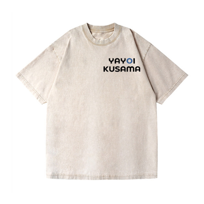 Yayoi Kusama Vintage Wash Japanese Design Back Art T-Shirt