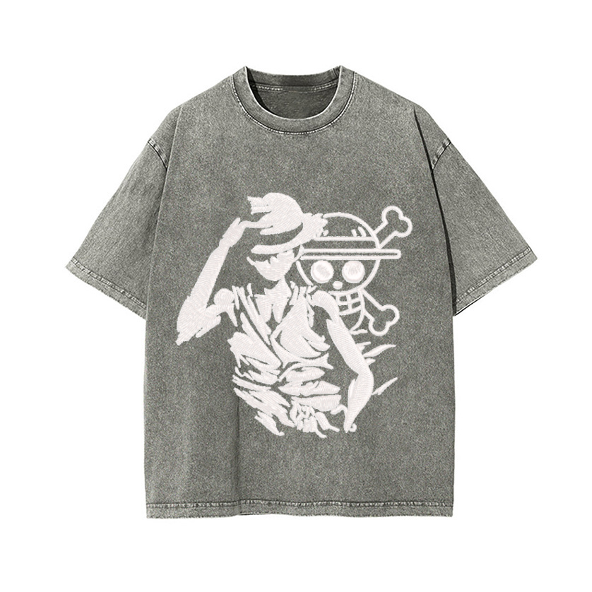 One Piece Vintage Wash Japanese Design T-Shirt