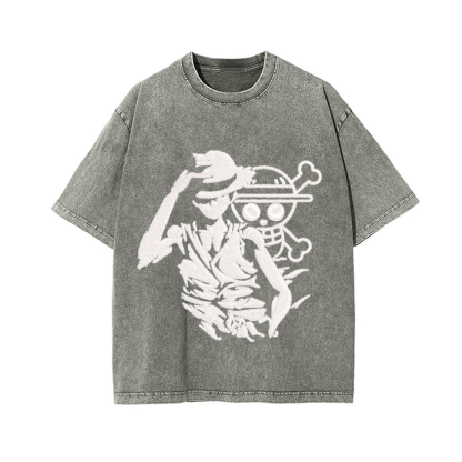 One Piece Vintage Wash Japanese Design T-Shirt