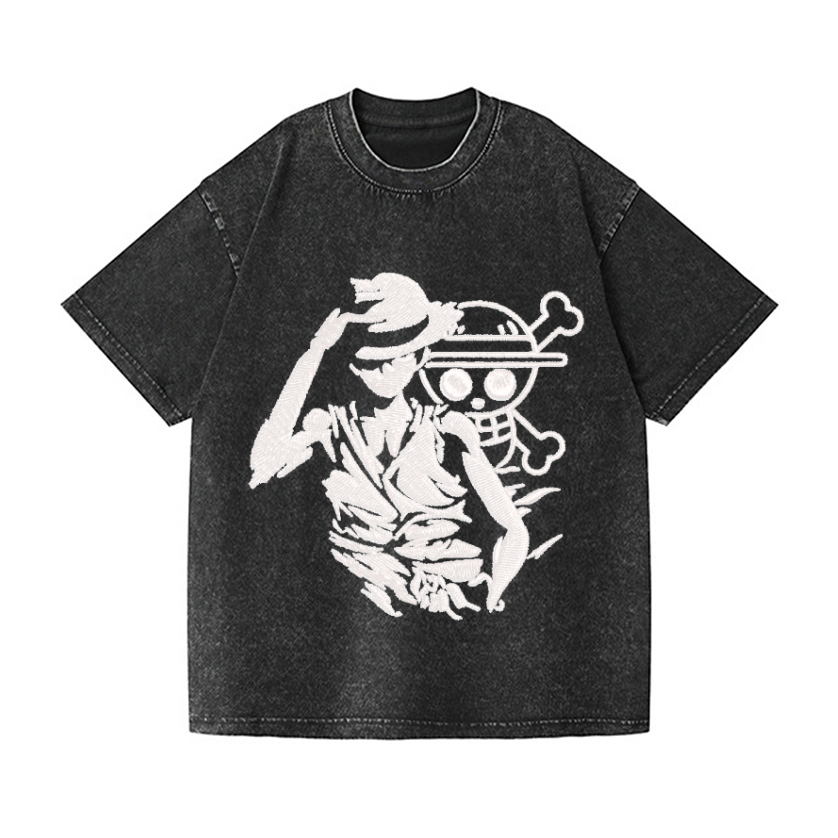 One Piece Vintage Wash Japanese Design T-Shirt