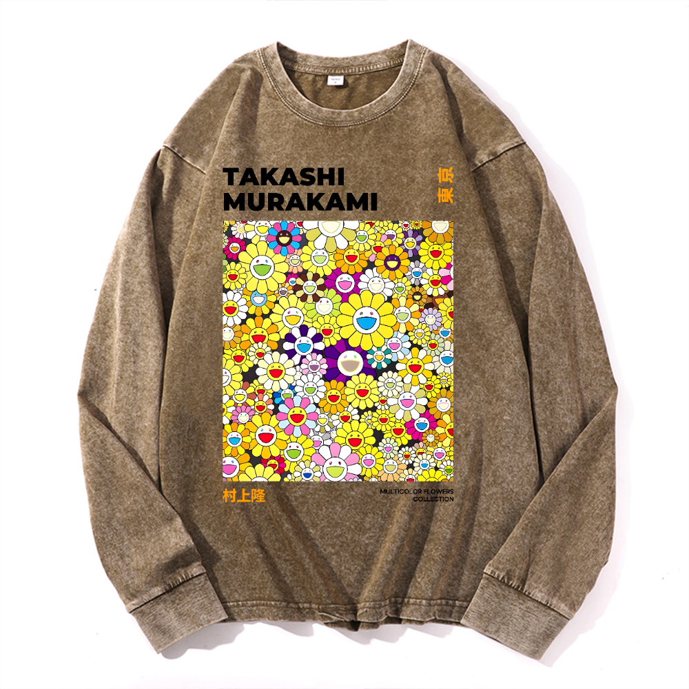 Sunflower TM Vintage Cotton Wash Crewneck Sweatshirt
