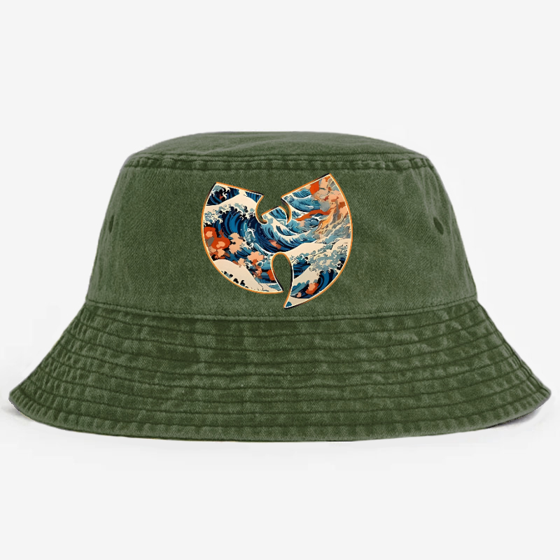 The Great Wave Katsushika Hokusai Vintage 100% Cotton Bucket Hat