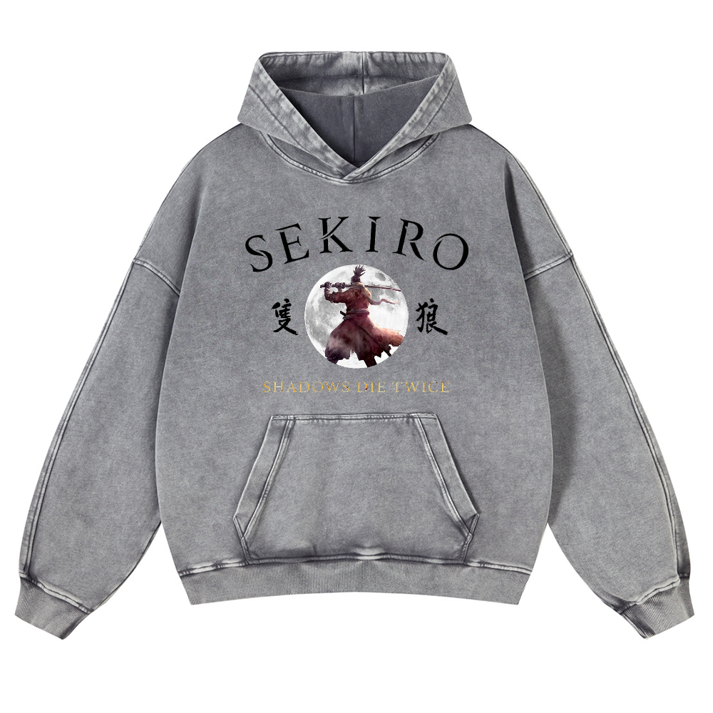 Sekiro Vintage Washed Thick Cotton Hoodie