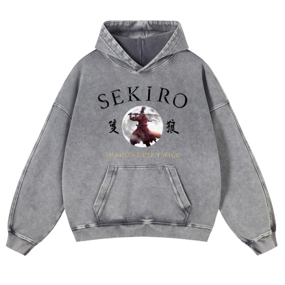 Sekiro Vintage Washed Thick Cotton Hoodie