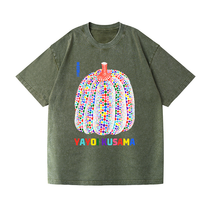 Yayoi Kusama Pumpkin Vintage Wash Japanese Design T-Shirt