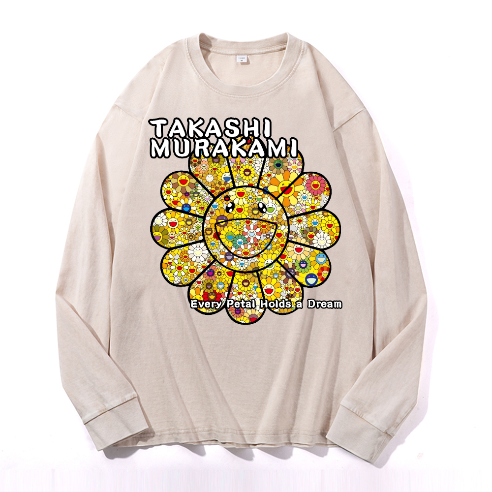Sunflower TM Vintage Cotton Wash Crewneck Sweatshirt