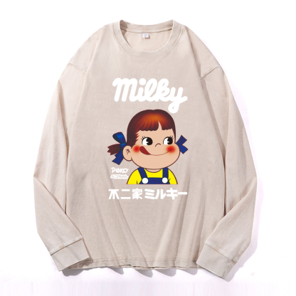 Fujiya Vintage Cotton Wash Crewneck Sweatshirt