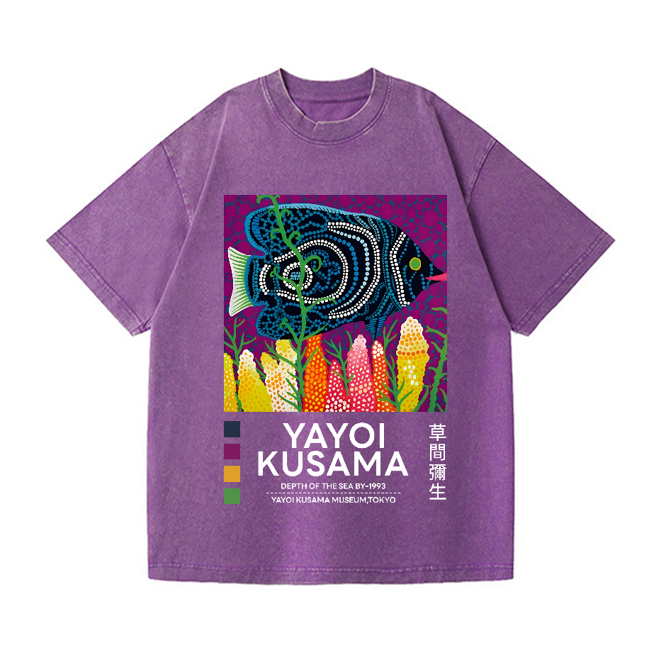 Yayoi Kusama Vintage Wash Japanese Design T-Shirt